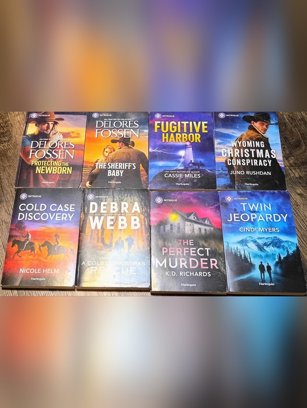 Eight Intrigue Harlequin Romance Mystery Books Paperback Pre-owned